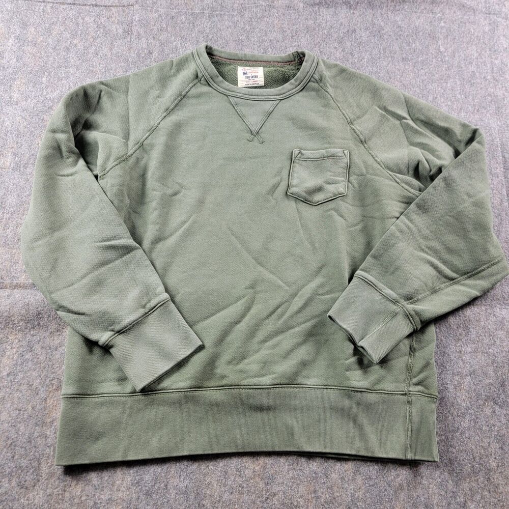 Todd Snyder x Champion Mens Pocket Sweatshirt size L Mint Green Crew Neck